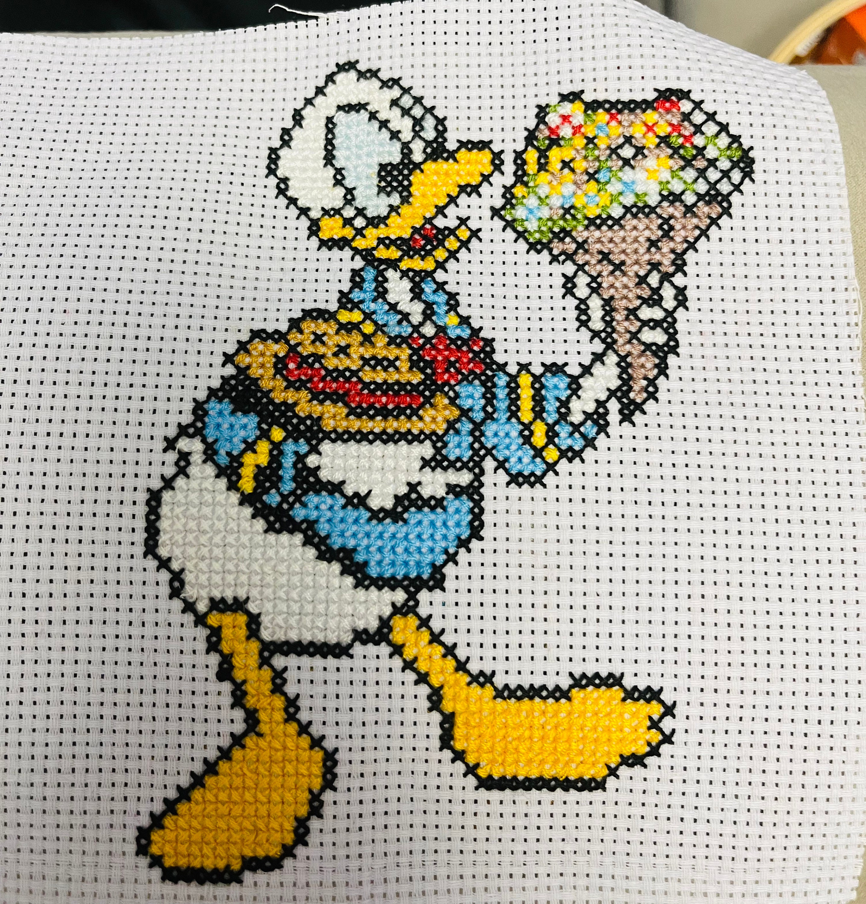 Donald Duck Cross Stitch Etsy