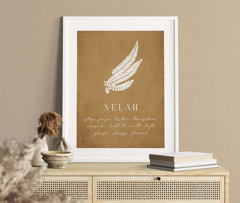 SELAH Poster Selah Definition Printable Selah Blessing Etsy Canada