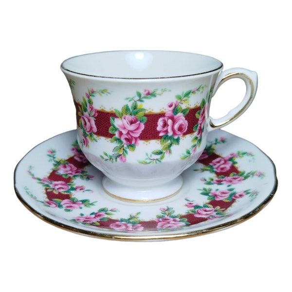 A Beautiful cup with saucer from the English brand Queen Anne . Bone China porcelain.