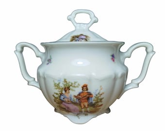 Sugar Bowl by Carl Tielsch with a love scene.