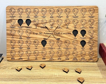 TOP 50 Arizona Golf Courses Tracker Board | Golfer Gift