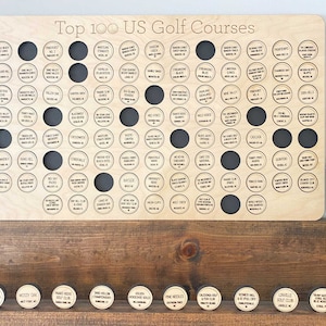 Top 100 US Golf Courses Tracker Board | Golf Bucket List Tracker Board