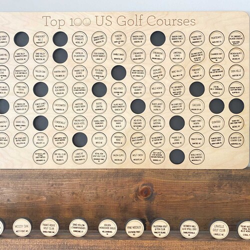 Top 50 US Golf Courses Bucket List Board Track Which Iconic Etsy