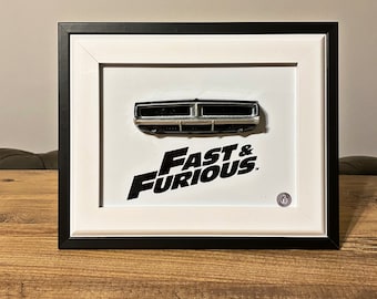 Fast and Furious Dodge Charger Painting - An Original Art Piece for Film Enthusiasts and Car Lovers