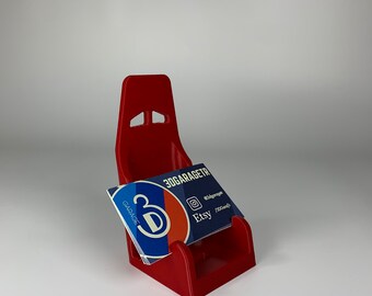 Business Card Holder with Racing Seat Design