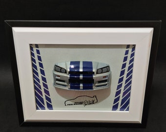Fast and Furious Nissan Skyline GTR - An Original Art Piece for Film Enthusiasts and Car Lovers