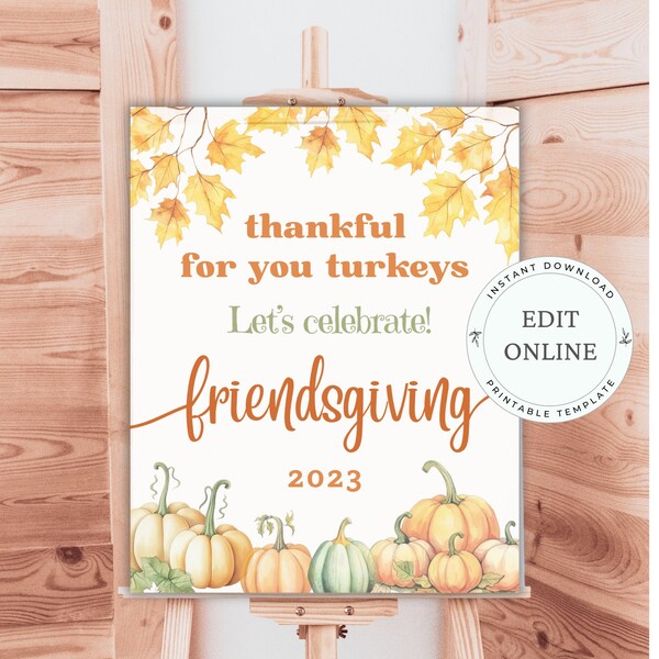 Printable Friendsgiving Banner - Etsy