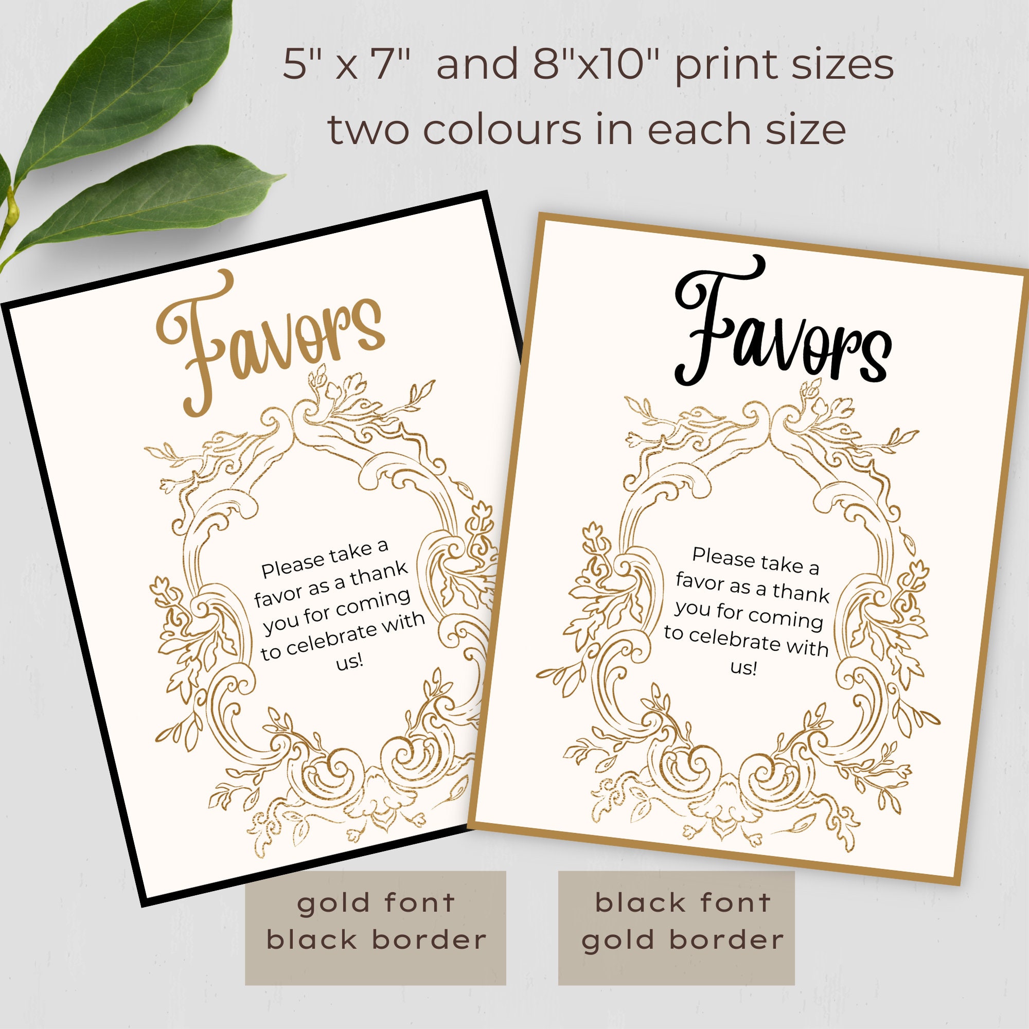 Printable Party Favor Sign Printable Birthday Favor Sign - Etsy