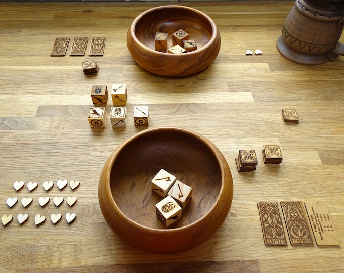 Orlog Viking Dice Game. Complete 2 Player Set. Etsy