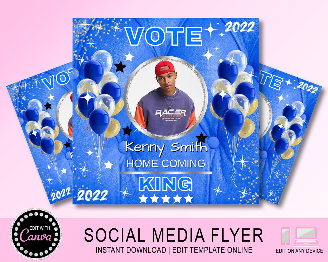 Vote King Class Campaign Flyer High School Etsy