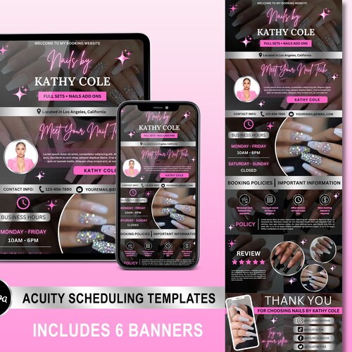 Acuity Scheduling Template Nail Tech Editable Acuity Booking Etsy