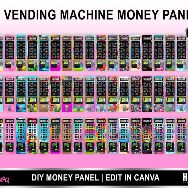 Editable Vending Machine Money Panel Template, Vending Machine Money Panel, Handcrafted Vending Machine Money Panel, Canva