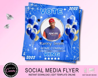 Vote Homecoming King Class Campaign Flyer High School - Etsy