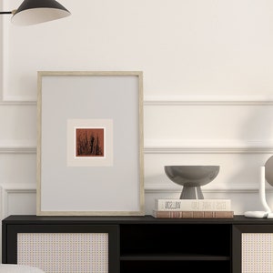 Modern zen grey and brown graphic art minimalist design poster