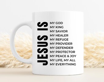 Christian Mug, Jesus Is Coffee Mug, Cute Christian Gift, Jesus Lover Mug, Jesus Lover Gifts, Bible Study Gifts, Secret Santa Gifts