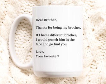 Gracias hermano, si tuviera un hermano diferente, lo golpearía taza, tazas divertidas, regalo de hermano, regalo de cumpleaños, tazas sarcásticas, regalos sarcásticos