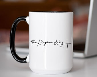 Taza de café cristiano, taza The Kingdom Way, regalos cristianos, lindo regalo de fe, regalo celestial, regalos del Reino de Dios, regalo de Navidad, regalo de la Iglesia