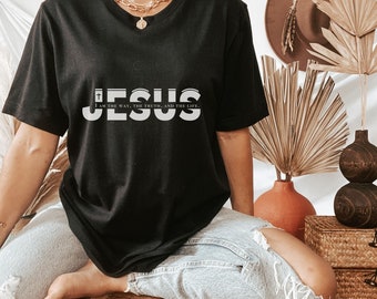 Camiseta cristiana, Jesús es la verdad el camino la vida camiseta unisex, camisa de Jesús, regalo cristiano, camiseta de fe, camisa del versículo bíblico