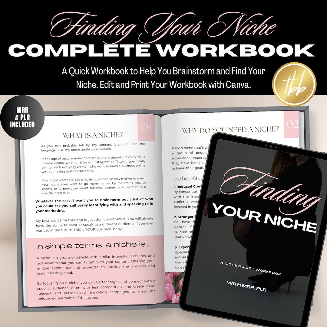 MRR Finding Your Niche Workbook With Master Resell Rights MRR & Private ...