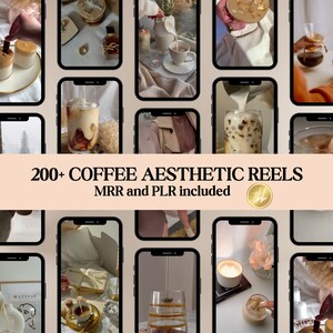 MRR Instagram Faceless Reels Coffee Aesthetic Reels , Master Resell Rights MRR, Private Label Rights PLR  Instagram Templates tiktok videos
