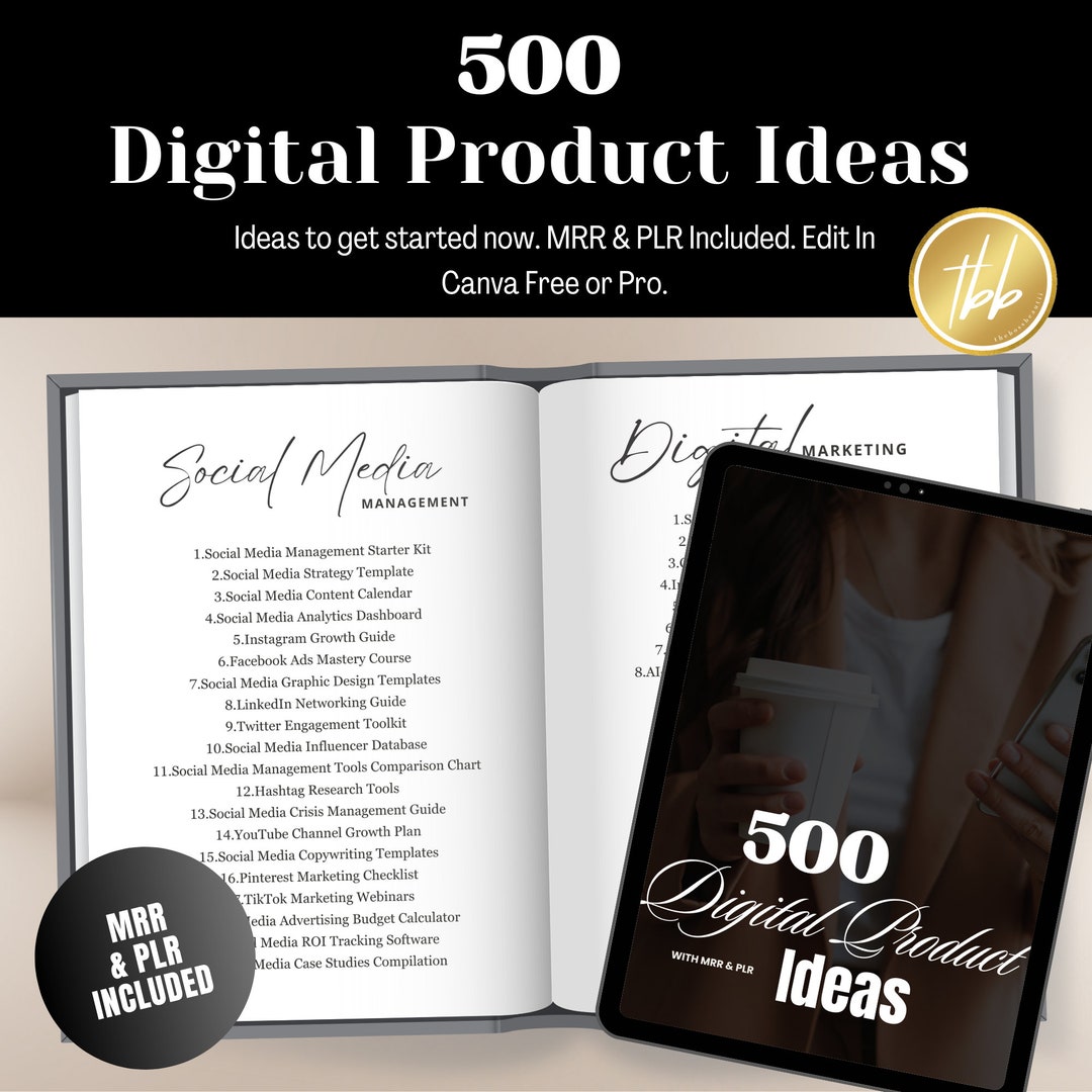 MRR 500 Digital Product Ideas With Master Resell Rights MRR & Private ...
