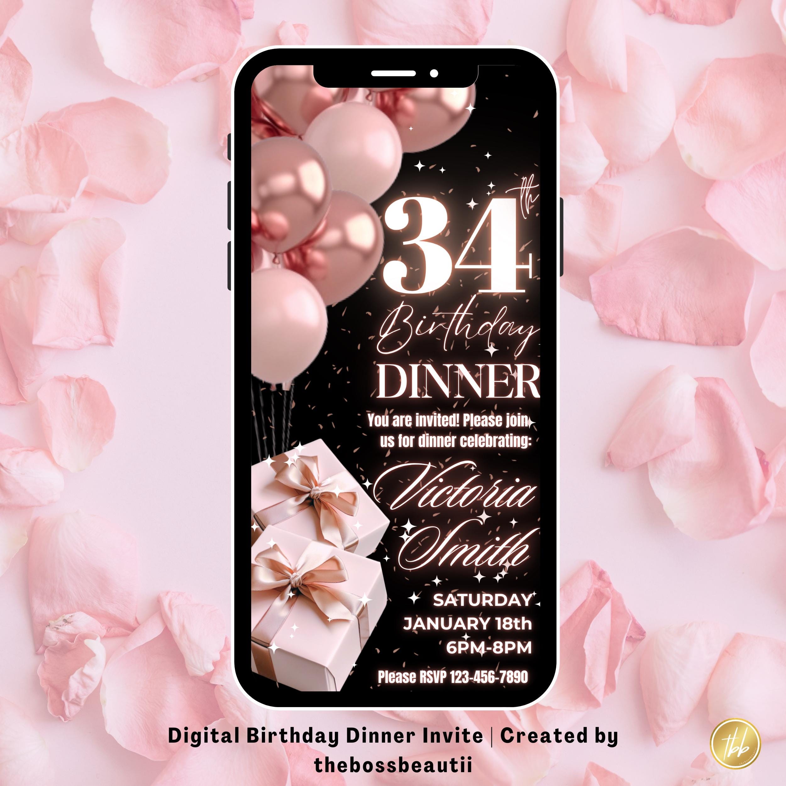 34th birthday pink - Etsy België, image size:2500x2500