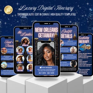 New Orleans Itinerary Invitation,  New Orleans evite, Itinerary Invitation, birthday girl, editable template, Birthday Weekend, girls trip
