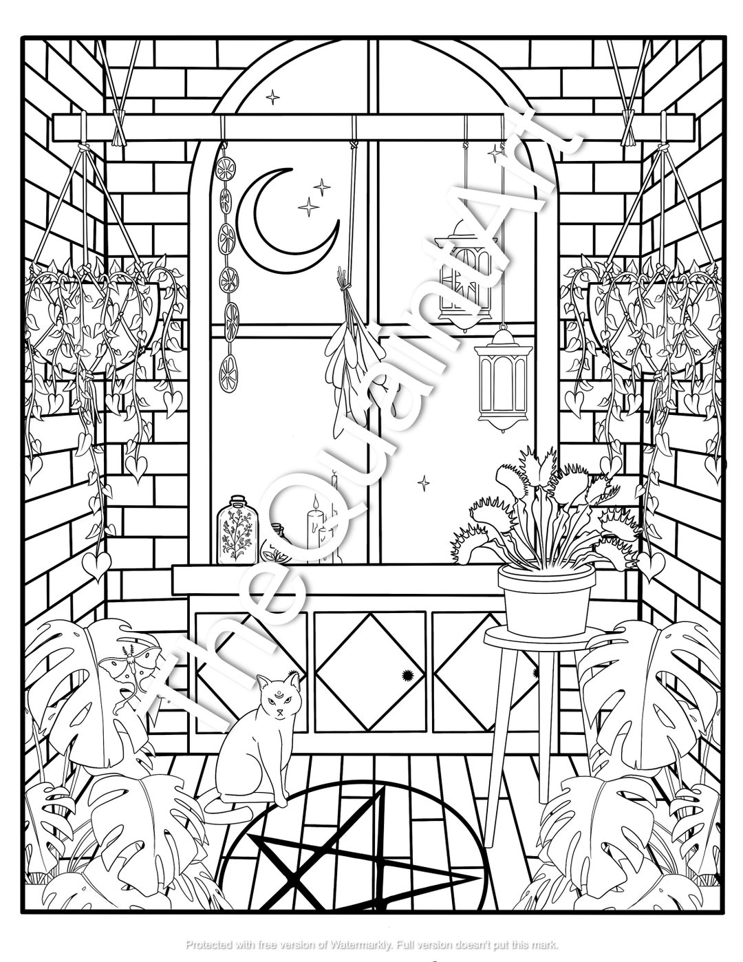 Coloring Page - Witches House - Etsy