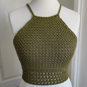 CROCHET: Moss &#39;n&#39; Mesh crop top Pattern PDF file