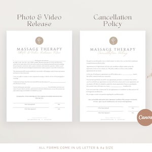 Massage Therapy Forms - Massage Consent, Massage Consultation, Massage ...