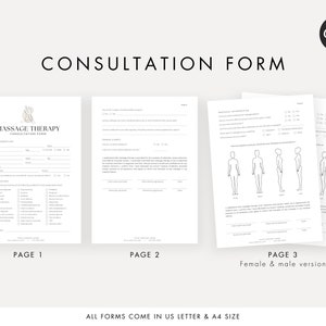 Formulieren voor massagetherapie - Toestemming voor massage, Massageconsult, Intakeformulieren voor massage, Sjablonen voor schoonheidsspecialiste, Lymfatische massage, SOAP-notities afbeelding 4