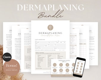Formularios de dermaplaning: plantillas editables para esteticistas, consentimiento para dermaplaning, consulta facial, cuidados posteriores, formularios de consentimiento para esteticistas en spa