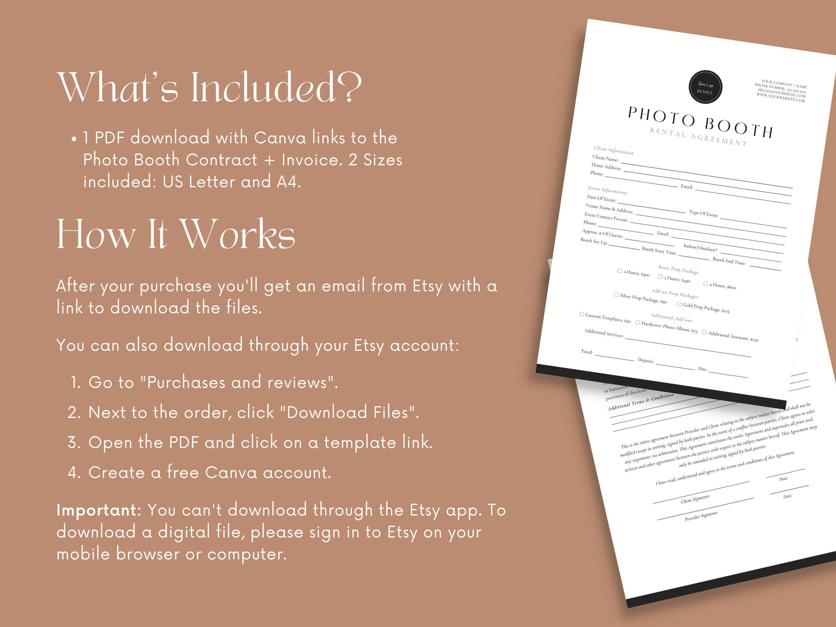 Photo Booth Contract Template Photo Booth Template Photo Etsy Photo Booth Contract Template Photo Booth Template Photo Etsy