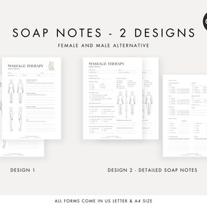 Formulieren voor massagetherapie - Toestemming voor massage, Massageconsult, Intakeformulieren voor massage, Sjablonen voor schoonheidsspecialiste, Lymfatische massage, SOAP-notities afbeelding 5
