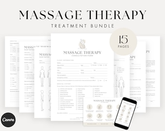 Massage Therapy Forms - Massage Consent, Massage Consultation, Massage Intake Forms, Esthetician Templates, Lymphatic Massage, SOAP Notes