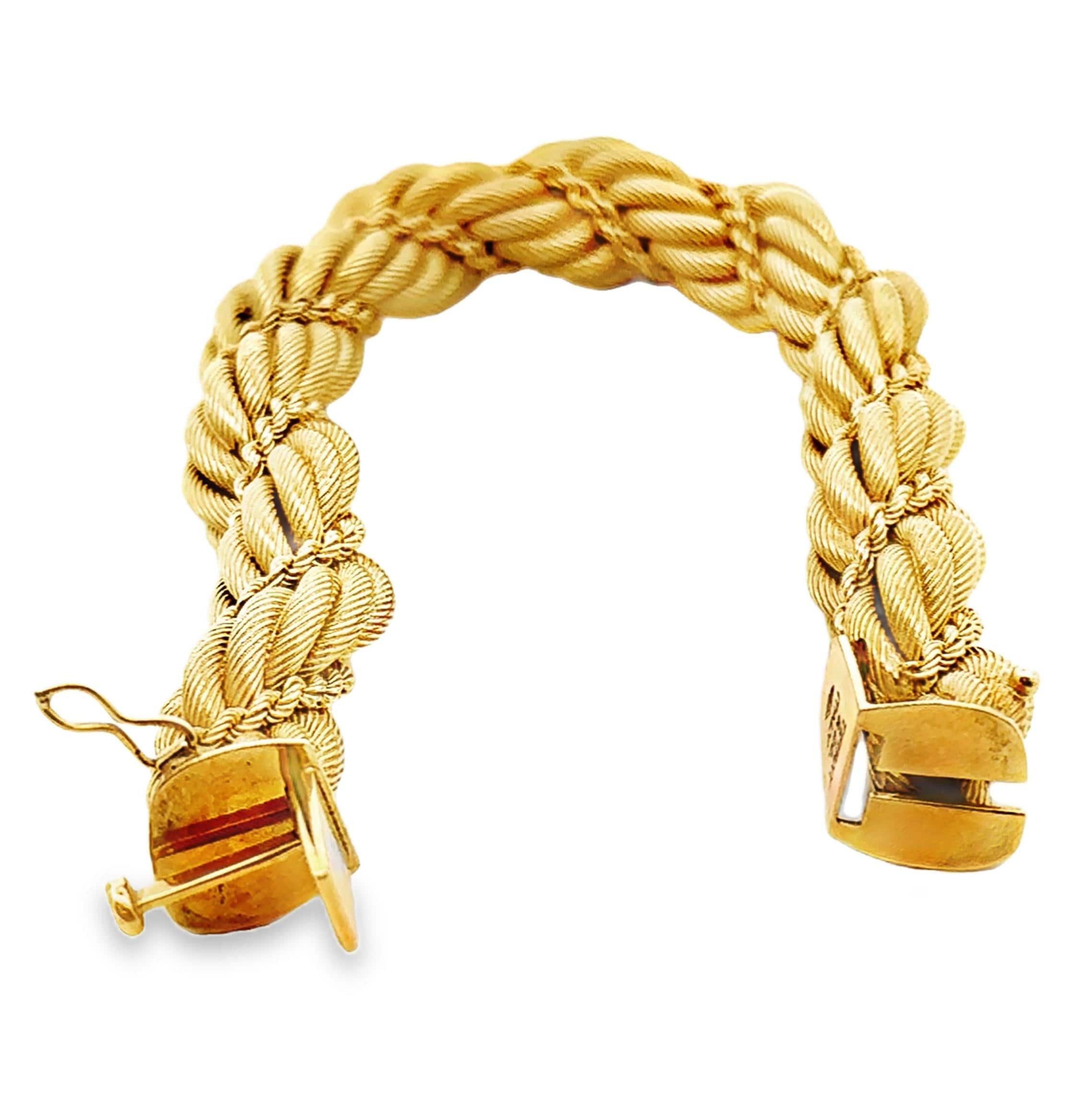 Vintage Tiffany & Co Twisted Rope Bracelet in 18K Yellow Gold - Etsy