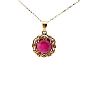 10K Yellow Gold Tourmaline Pendant