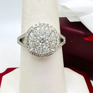 14K White Gold Diamond 1.25ct Ring Size 7.75
