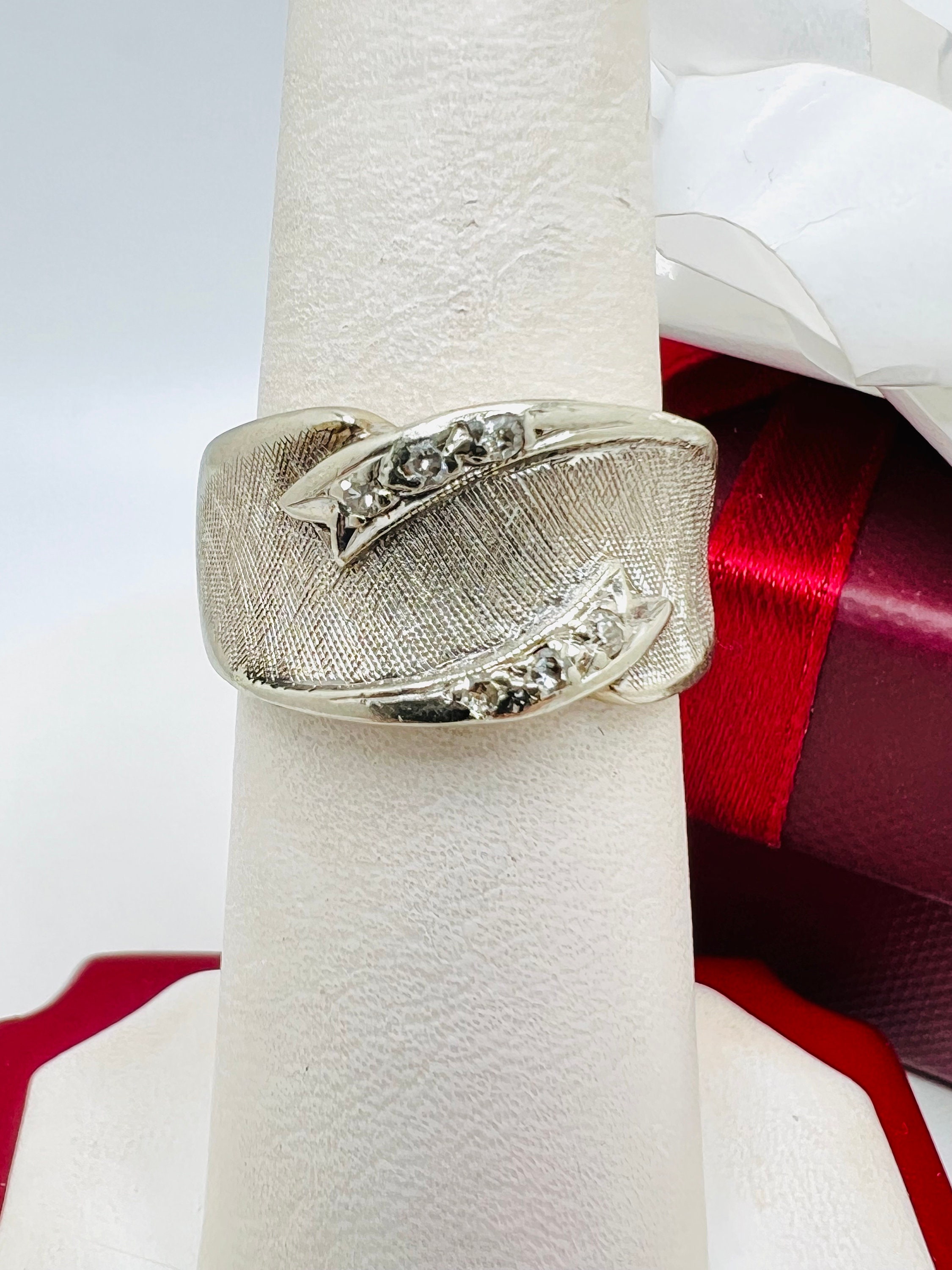 14K ホワイトゴールド ダイヤモンド 0.30ct ハンドメイドリング