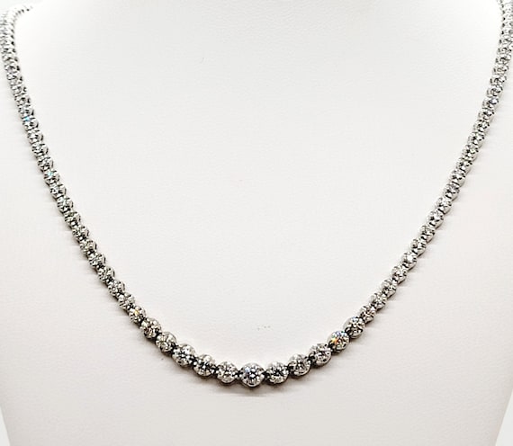Diamond 14K White Gold Necklace 19.5 inch