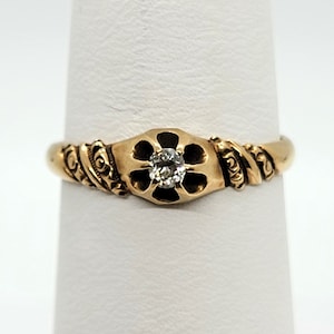 Diamond 14K Yellow Gold Ring Size 6