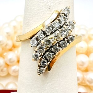 14K Yellow Gold Diamond 0.50ct Ring Size 6.5