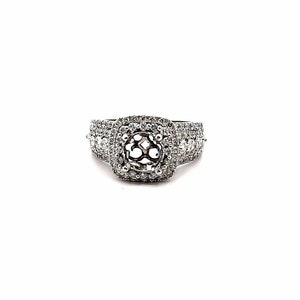 Vintage 14K witgouden diamanten verlovingsring van 1,50 ct