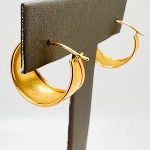 14K Yellow Gold Small Hoop Earrings image 4