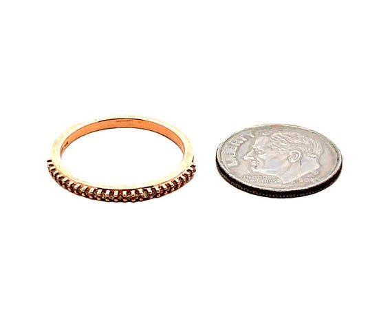 Stackable Diamond 0.06ct Half Eternity Wedding Ba… - image 7