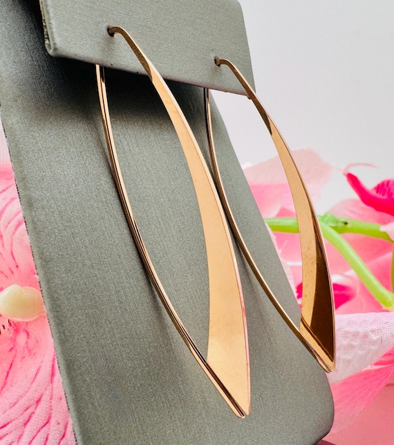 14K Yellow Gold Otis Jaxon Elliptical Hoop Earrings