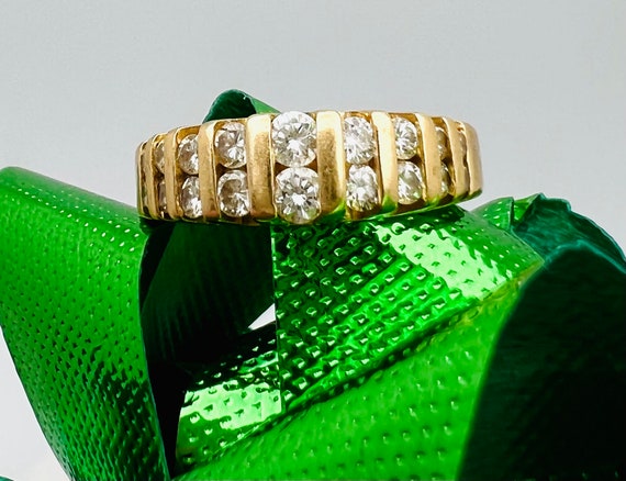 Vintage 14K Yellow Gold Diamond Ring Size 5.25