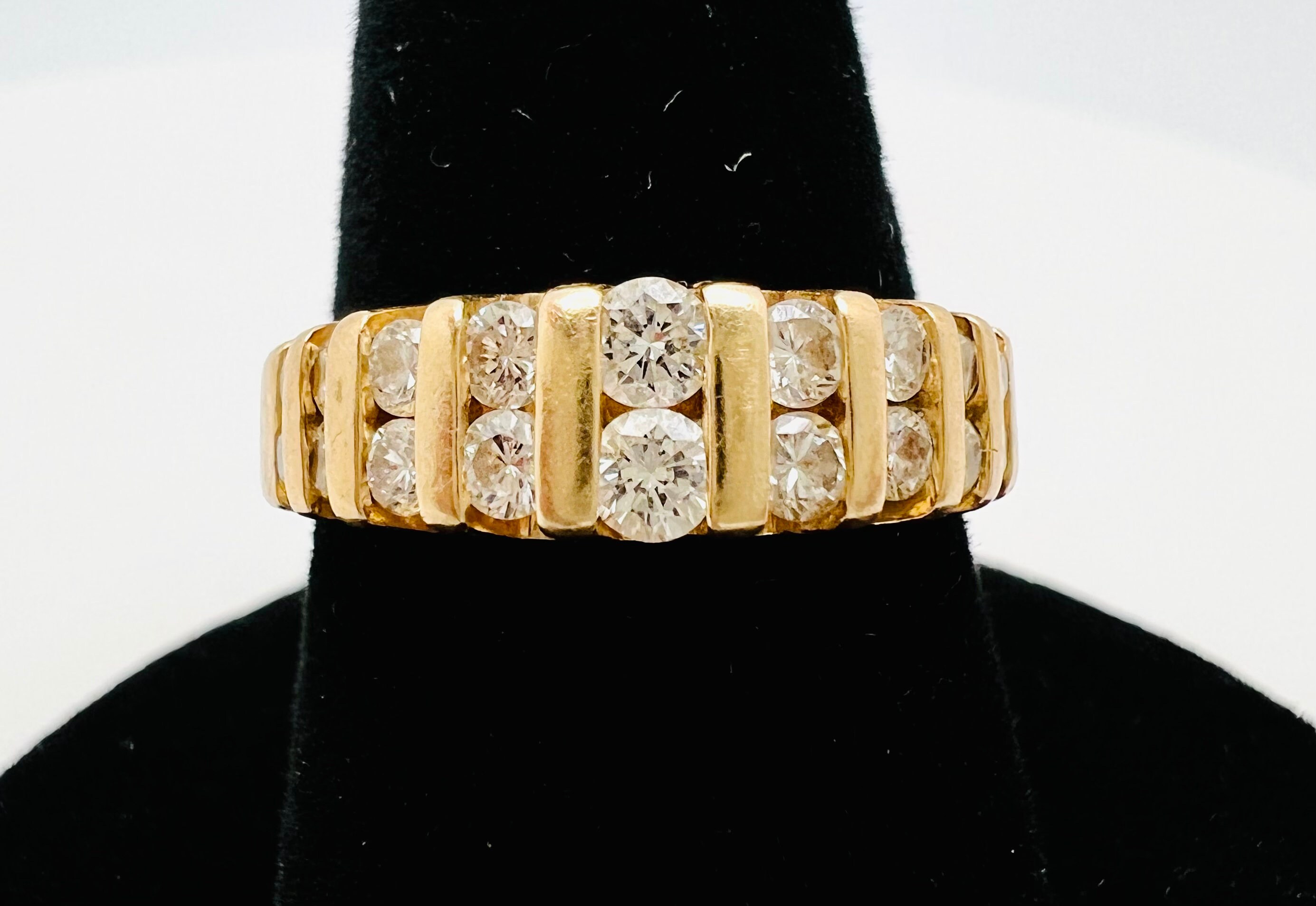 Vintage 14K Yellow Gold Diamond Ring Size 5.25 - Etsy