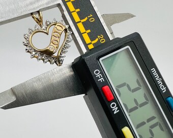 Vintage 10K Yellow Gold Diamond 0.20ct Heart 2000 Open Pave Vintage 10K Yellow Gold Diamond 0.20ct Heart 2000 Open Pave