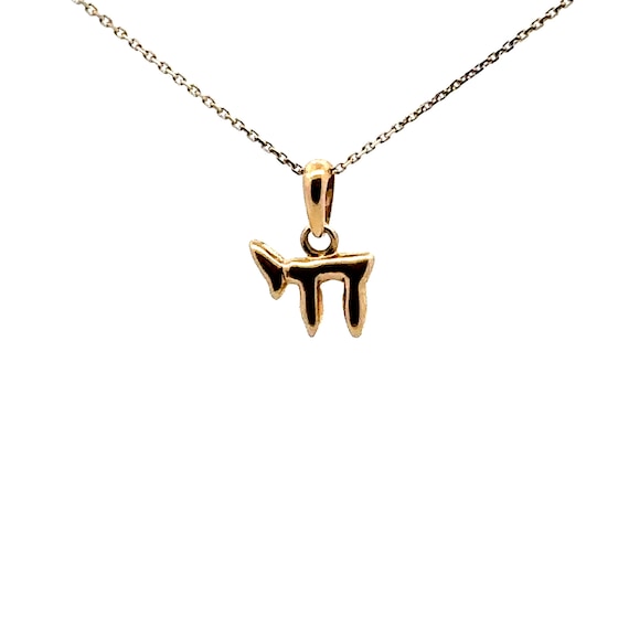 10K Solid WG Diamond Pendant In 14K Chai